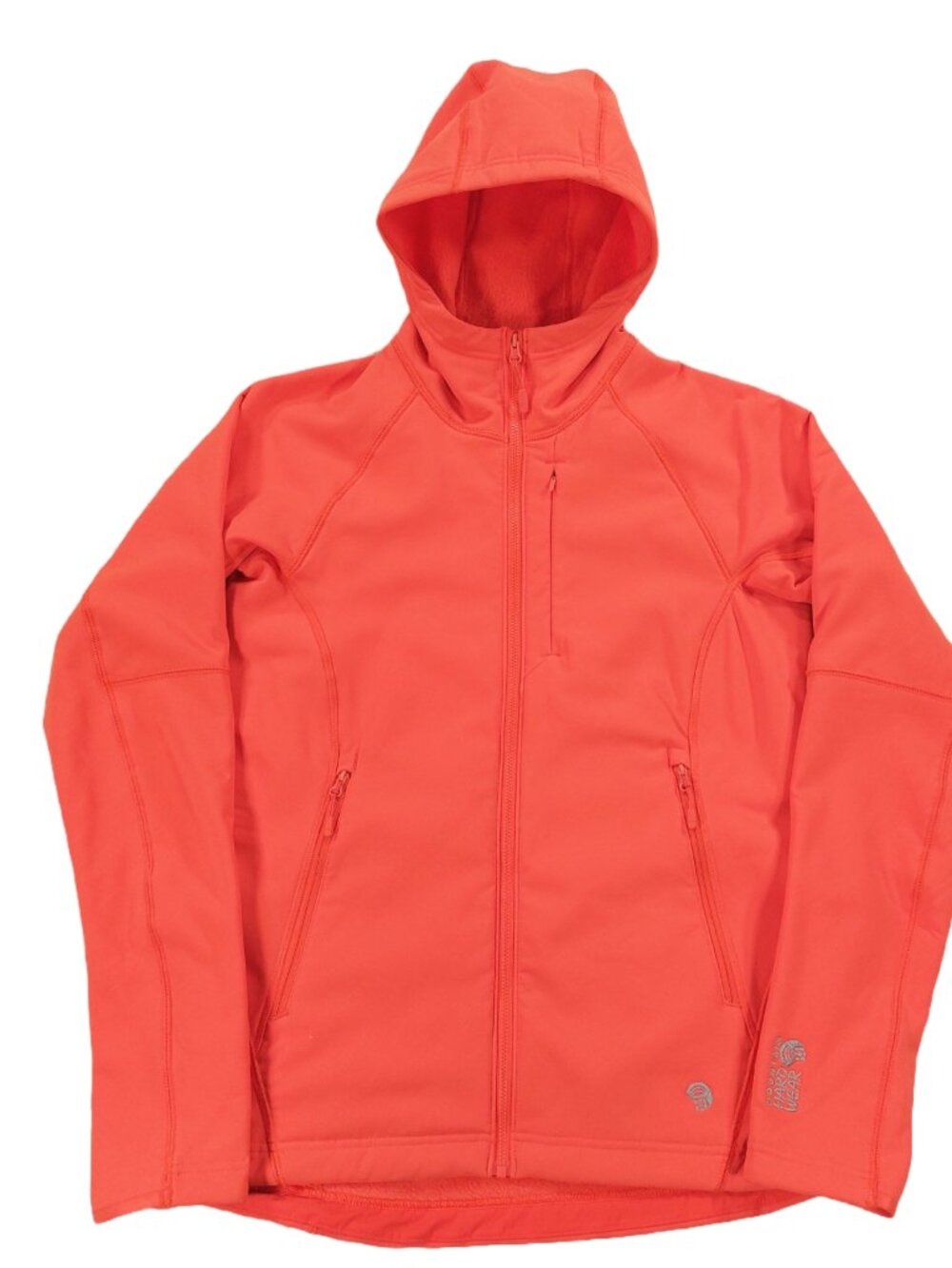 Mountain Hardwear Keele Hoody Jacket Womens M, Fleece Lined, Orange Hooded